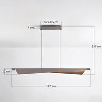 Lampa Wisząca Szara Szczotkowana | Nowoczesna Lampa LED 3-Stopniowo Ściemniana