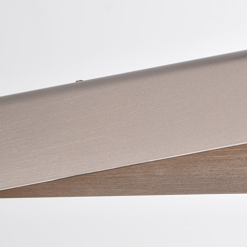 Lampa Wisząca Szara Szczotkowana | Nowoczesna Lampa LED 3-Stopniowo Ściemniana