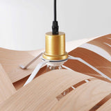 Lampa Wisząca Drewniana Designerska | Nowoczesna Lampa Sufitowa do Salonu i Jadalni