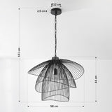 Lampa Wisząca Designerska Czarna | Nowoczesna Lampa Sufitowa z Metalową Formą