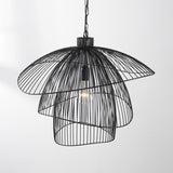 Lampa Wisząca Designerska Czarna | Nowoczesna Lampa Sufitowa z Metalową Formą