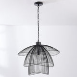 Lampa Wisząca Designerska Czarna | Nowoczesna Lampa Sufitowa z Metalową Formą