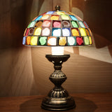 Lampa Stołowa w Stylu Tiffany | Kolorowe Witrażowe Światło