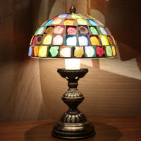 Lampa Stołowa w Stylu Tiffany | Kolorowe Witrażowe Światło