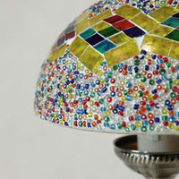 Lampa Stołowa w Stylu Tiffany | Kwiatowa Mozaikowa Lampa Witrażowa