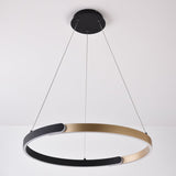 Lampa Wisząca Okrągła Złota | Nowoczesna Lampa LED 3-Stopniowo Ściemniana