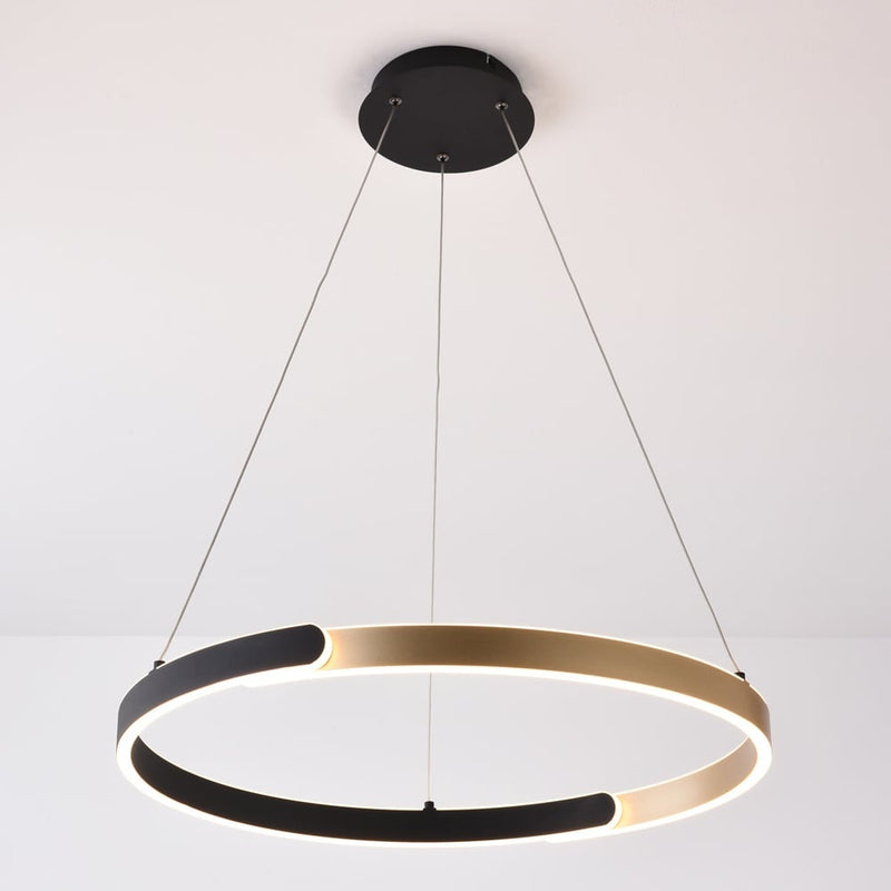 Lampa Wisząca Okrągła Złota | Nowoczesna Lampa LED 3-Stopniowo Ściemniana