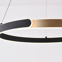 Lampa Wisząca Okrągła Złota | Nowoczesna Lampa LED 3-Stopniowo Ściemniana