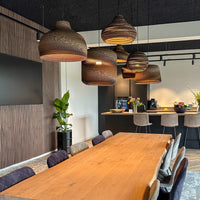 Lampa Wisząca z Kartonu Nowoczesna | Naturalna Lampa Sufitowa do Sypialni i Salonu