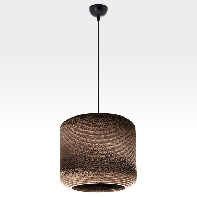 Lampa Wisząca z Kartonu Nowoczesna | Naturalna Lampa Sufitowa do Sypialni i Salonu