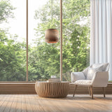 Lampa Wisząca z Kartonu Nowoczesna | Naturalna Lampa Sufitowa do Sypialni i Salonu