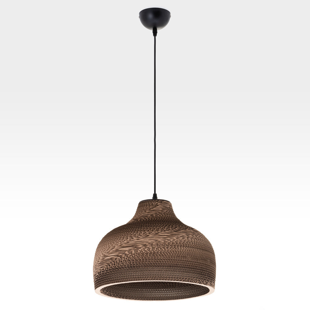 Lampa Wisząca z Kartonu | Nowoczesna Lampa Sufitowa w Stylu Naturalnym