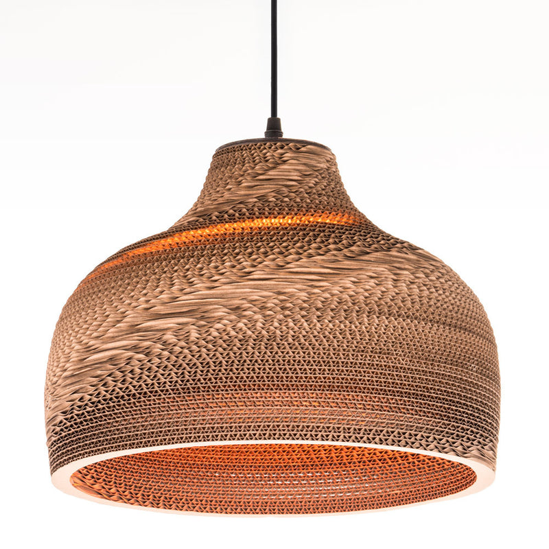 Lampa Wisząca z Kartonu | Nowoczesna Lampa Sufitowa w Stylu Naturalnym