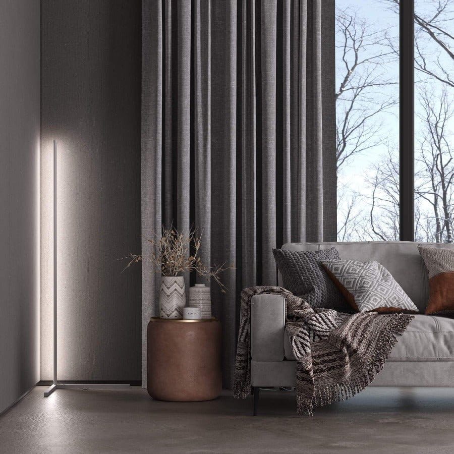 Lampa Stojąca LED do Narożnika z Pilotem | Nowoczesna Lampa Podłogowa