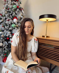 Lampa Stołowa LED w Stylu Vintage z Łańcuszkiem | Elegancka Lampka do Sypialni