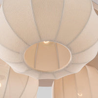 Lampa Sufitowa Japandi Beżowa | Nowoczesna Lampa z Trzema Kloszami