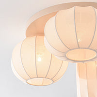 Lampa Sufitowa Japandi Beżowa | Nowoczesna Lampa z Trzema Kloszami