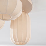 Lampa Sufitowa Japandi Beżowa | Nowoczesna Lampa z Trzema Kloszami
