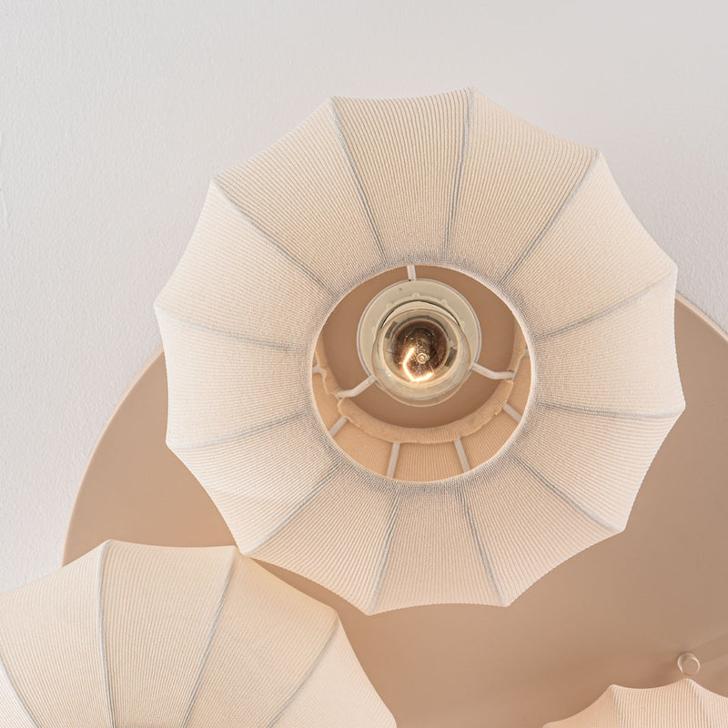 Lampa Sufitowa Japandi Beżowa | Nowoczesna Lampa z Trzema Kloszami