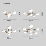 Nowoczesna Lampa Sufitowa LED w Stylu Półplafonu | Designerski Żyrandol do Salonu