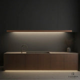 Drewniana Lampa Wisząca LED | Nowoczesna Lampa Sufitowa do Jadalni i Kuchni