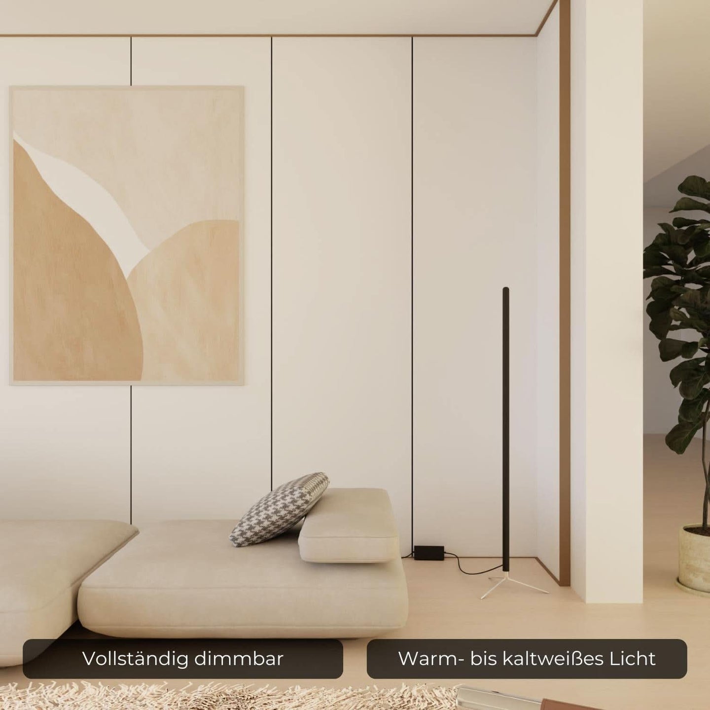 Lampa Stojąca LED Minimalistyczna do Salonu i Sypialni | Nowoczesna Lampa Podłogowa