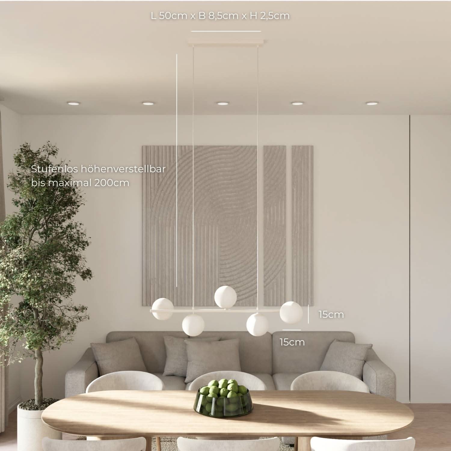 Designerska Lampa Wisząca Livana LED | Nowoczesna Lampa Sufitowa nad Stół