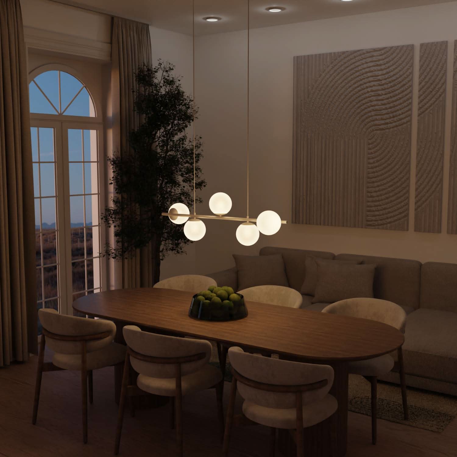 Designerska Lampa Wisząca Livana LED | Nowoczesna Lampa Sufitowa nad Stół