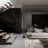 Lampa Stojąca LED z Kulistymi Kloszami do Salonu | Nowoczesna Lampa Podłogowa