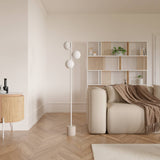 Lampa Stojąca LED z Kulistymi Kloszami do Salonu | Nowoczesna Lampa Podłogowa