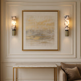 Kinkiet Ścienny z Kamienia w Odcieniu Miedzi | Nowoczesne Oświetlenie LED