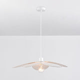 Lampa Wisząca Tekstylnana Beżowa | Nowoczesna Lampa Sufitowa o Kwiatowej Formie