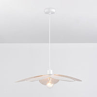 Lampa Wisząca Tekstylnana Beżowa | Nowoczesna Lampa Sufitowa o Kwiatowej Formie