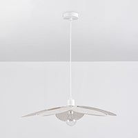 Lampa Wisząca Tekstylnana Beżowa | Nowoczesna Lampa Sufitowa o Kwiatowej Formie