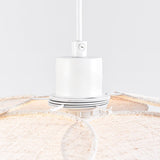 Lampa Wisząca Tekstylnana Beżowa | Nowoczesna Lampa Sufitowa o Kwiatowej Formie