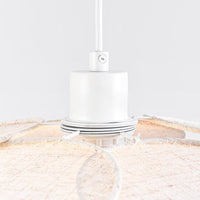 Lampa Wisząca Tekstylnana Beżowa | Nowoczesna Lampa Sufitowa o Kwiatowej Formie