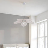 Lampa Wisząca Tekstylnana Beżowa | Nowoczesna Lampa Sufitowa o Kwiatowej Formie