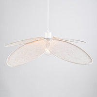 Lampa Wisząca Tekstylnana Beżowa | Nowoczesna Lampa Sufitowa o Kwiatowej Formie