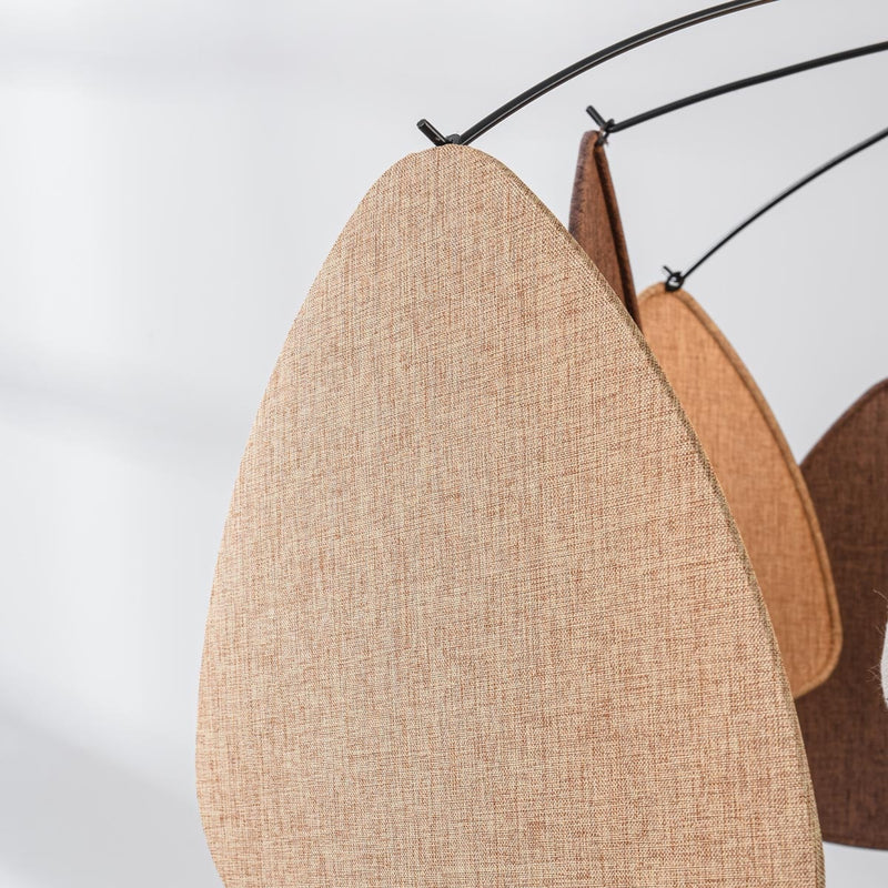 Lampa Wisząca Nowoczesna Czarna | Lampa Sufitowa z Lnianymi Kloszami w Trzech Kolorach