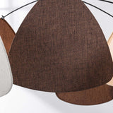 Lampa Wisząca Nowoczesna Czarna | Lampa Sufitowa z Lnianymi Kloszami w Trzech Kolorach