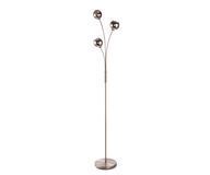 Lampa Podłogowa Nowoczesna z Dymionym Szkłem | Lampa Stojąca 3-Punktowa