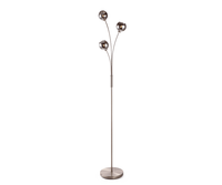 Lampa Podłogowa Nowoczesna z Dymionym Szkłem | Lampa Stojąca 3-Punktowa