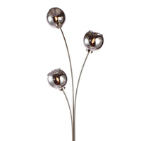 Lampa Podłogowa Nowoczesna z Dymionym Szkłem | Lampa Stojąca 3-Punktowa