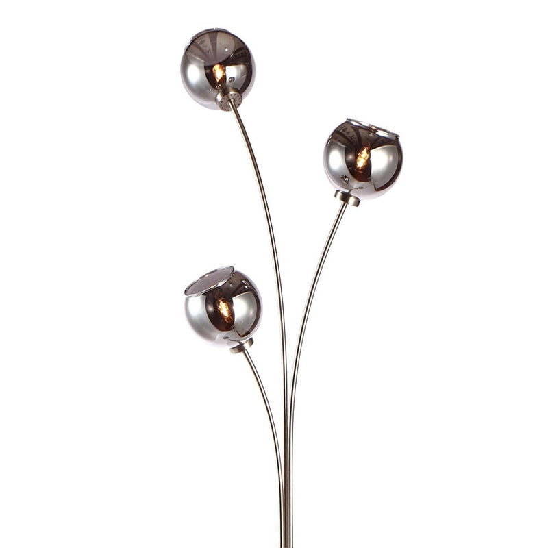 Lampa Podłogowa Nowoczesna z Dymionym Szkłem | Lampa Stojąca 3-Punktowa