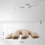 Lampa Wisząca Wabi Sabi 7-Punktowa Beżowa | Nowoczesna Lampa Sufitowa