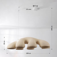 Lampa Wisząca Wabi Sabi 7-Punktowa Beżowa | Nowoczesna Lampa Sufitowa