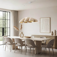 Lampa Wisząca Wabi Sabi 7-Punktowa Beżowa | Nowoczesna Lampa Sufitowa