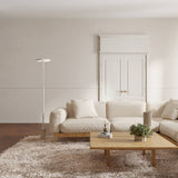 Lampa Stojąca LED z Nowoczesnym Kloszem Talerzowym | Designerska Lampa Podłogowa