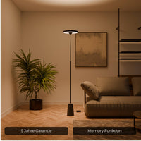 Lampa Stojąca LED z Nowoczesnym Kloszem Talerzowym | Designerska Lampa Podłogowa