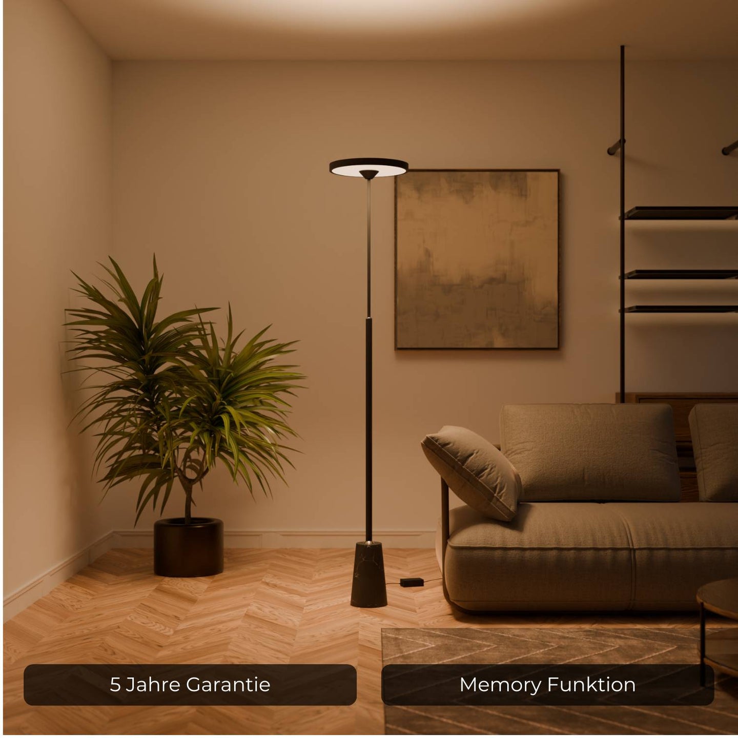 Nowoczesna Lampa Podłogowa LED w Minimalistycznym Stylu | Lampa Stojąca do Salonu